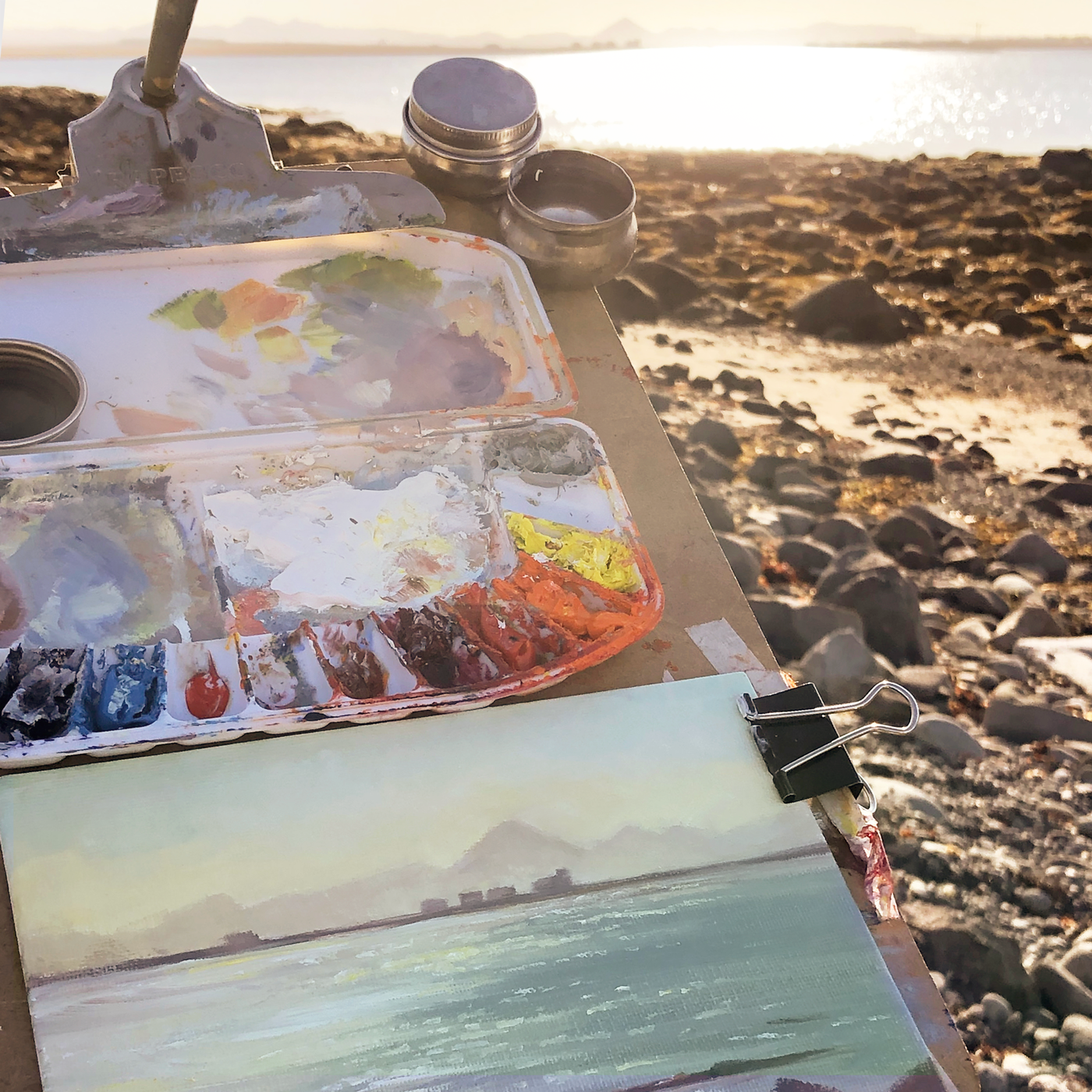 Keilir séður frá Ægissíðu - Plein Air