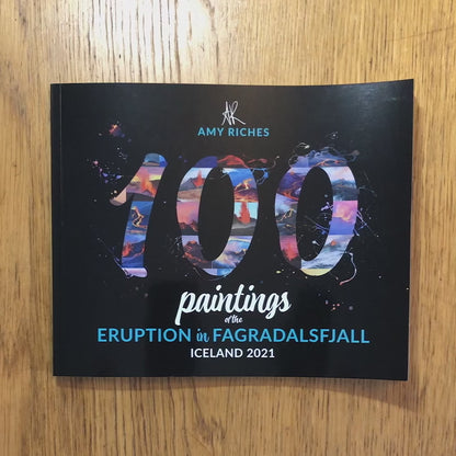 '100 Paintings of the Eruption in Fagradalsfjall' eftir Amy Alice Riches